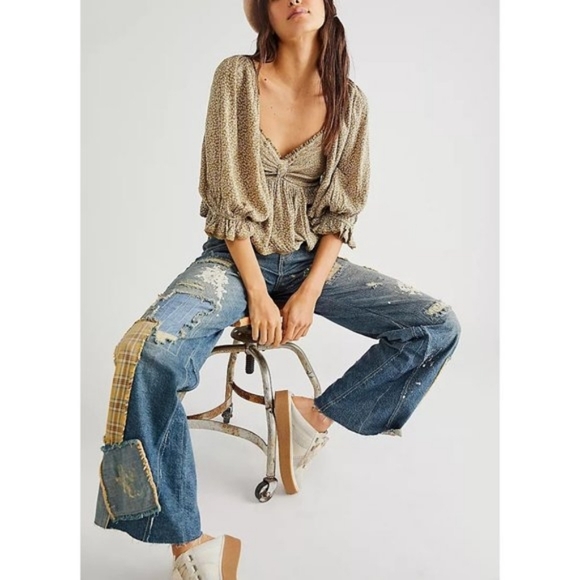 Free People Tops - FREE PEOPLE Brittnee Printed Top / Tropical Nut